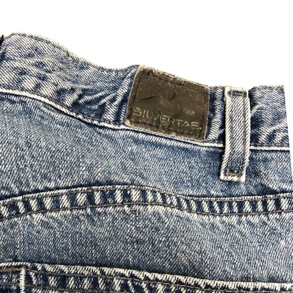 Vintage Levis SilverTab Men 32x32 Y2K Light Wash Loose Fit Denim Jeans - Picture 9 of 13